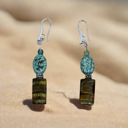 Boucles d'oreilles en bois flotté